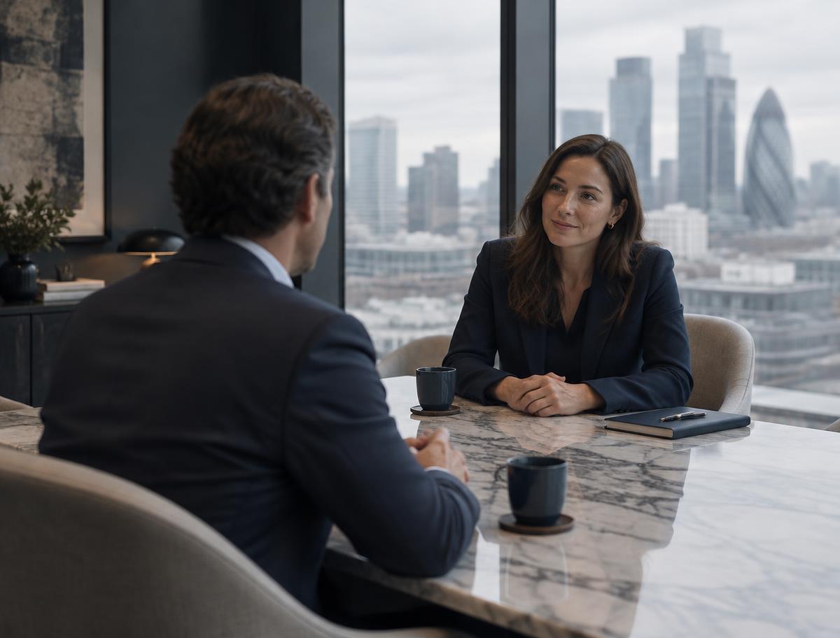 A collaborative meeting in a modern office